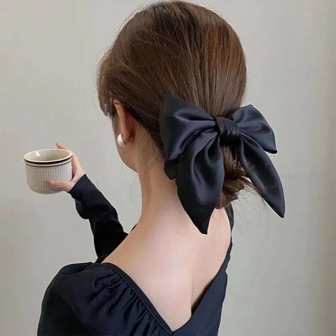 Bowknot Headdress Solid Color Barrettes Duckbill Hair Clip