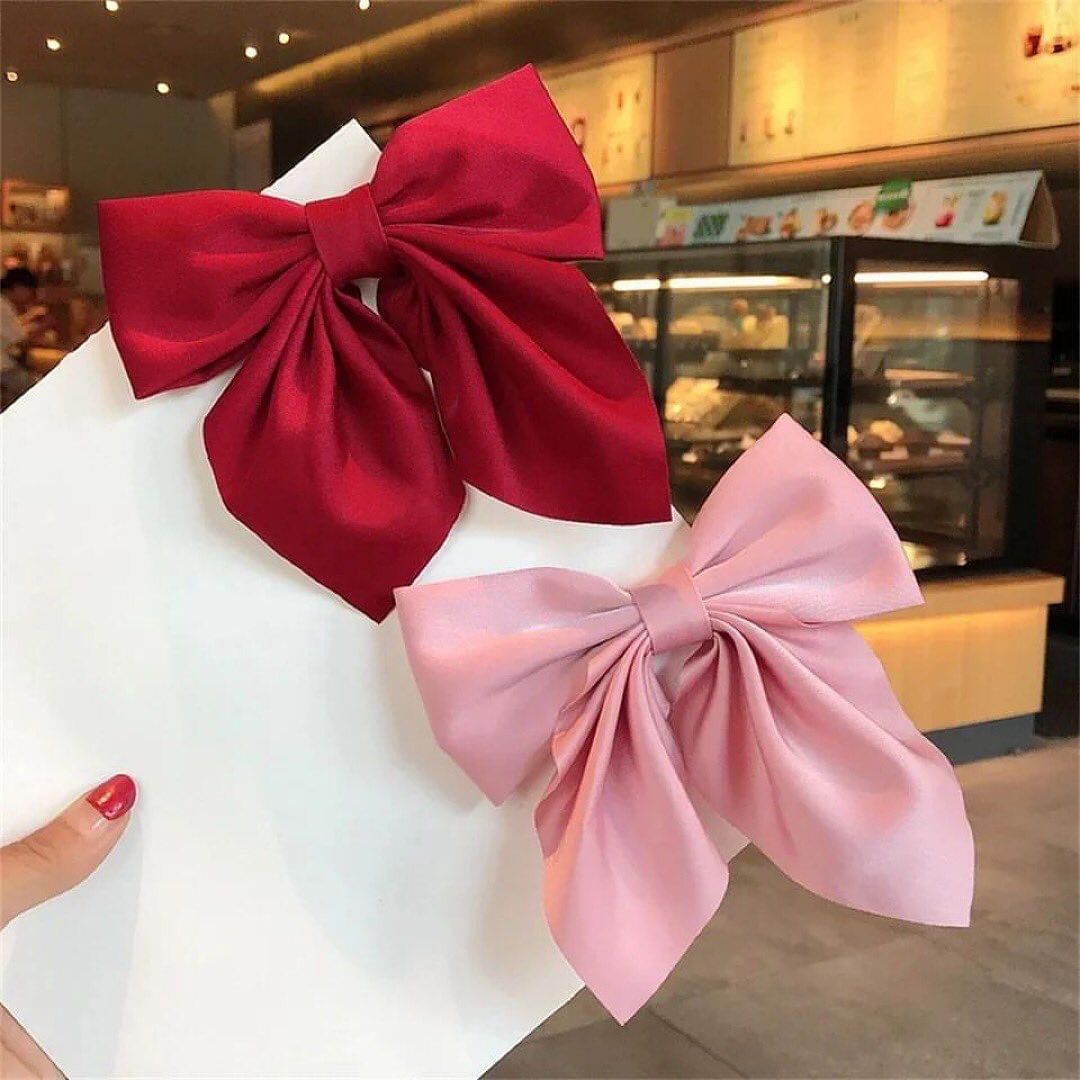 Bowknot Headdress Solid Color Barrettes Duckbill Hair Clip