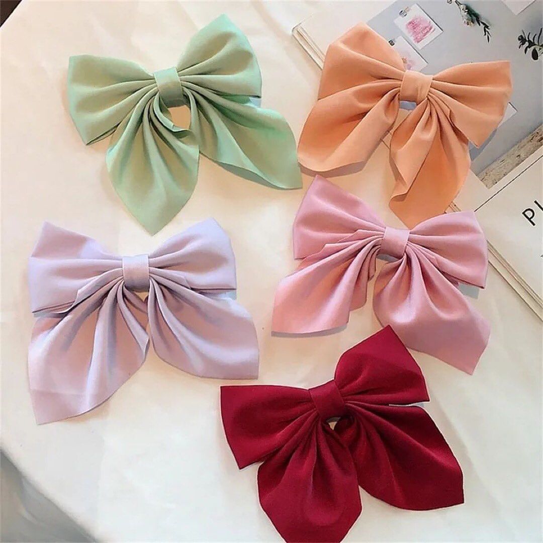 Bowknot Headdress Solid Color Barrettes Duckbill Hair Clip