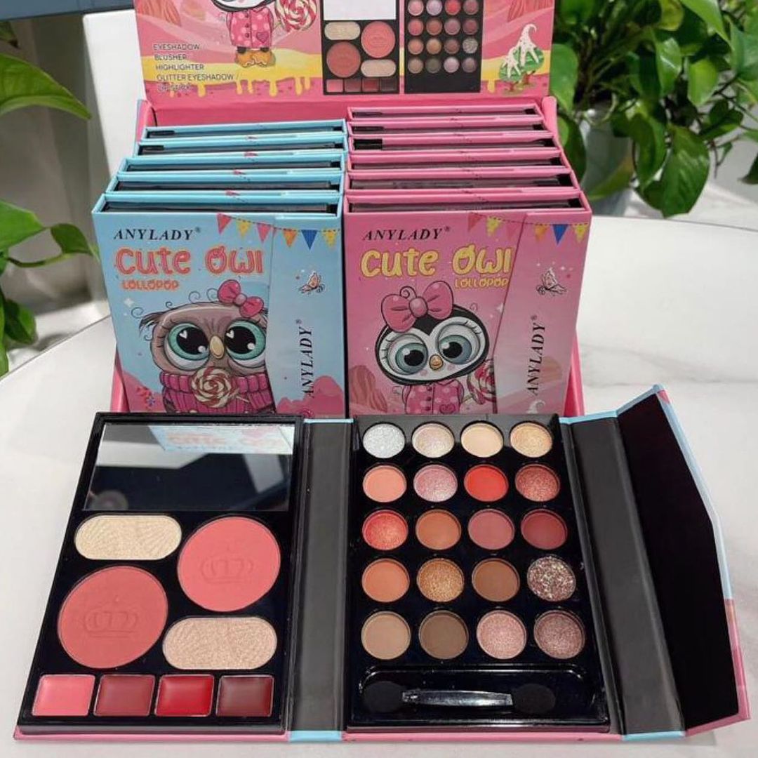 5 in 1 Cute Eyeshadow Highlighter Blusher Makeup Palette All In Pne Viral Kit