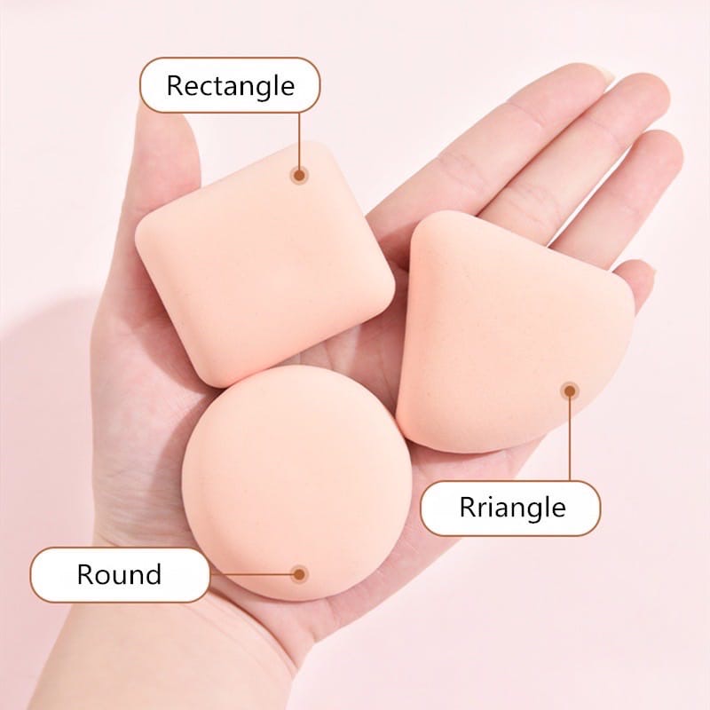 3pcs Finger Makeup Sponge Smooth Powder Cosmetic Puff