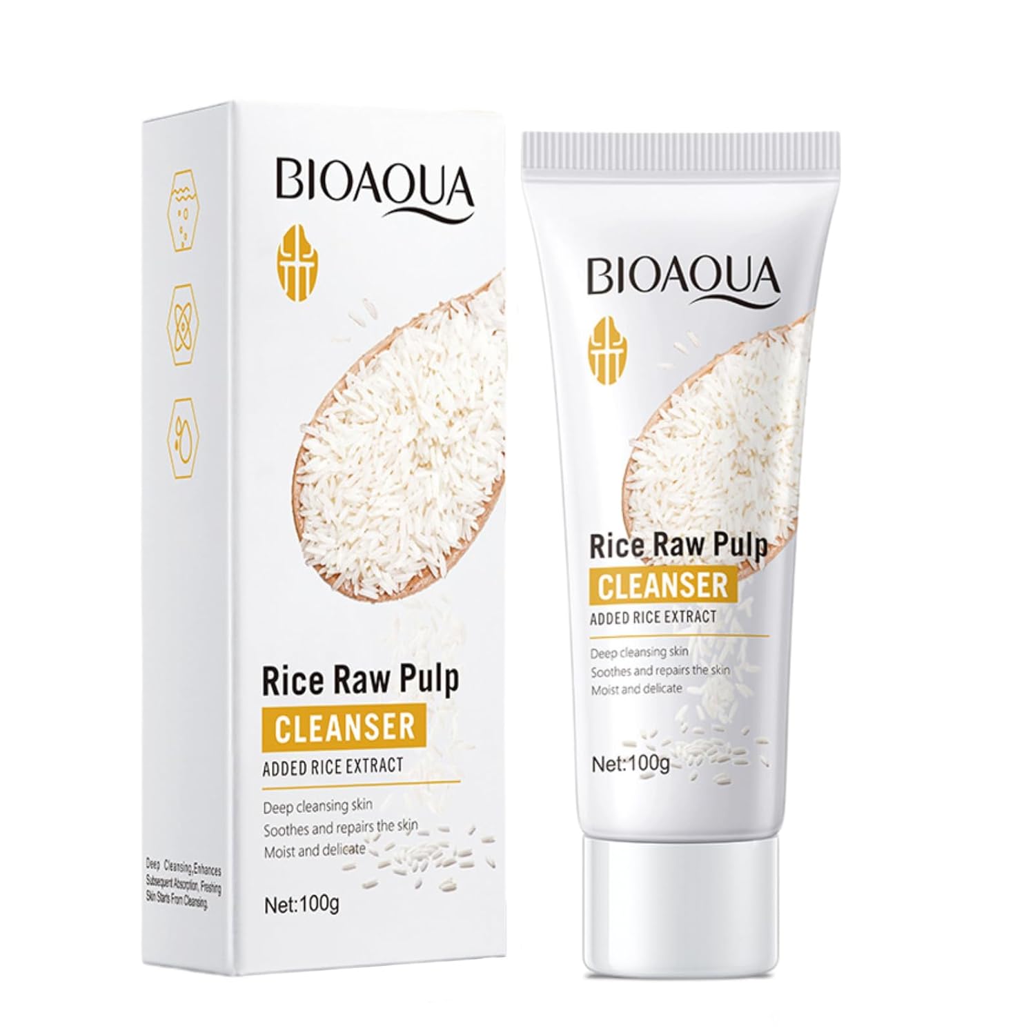 Bioaqua - Rice Raw Pulp Whitening Facial Cleanser 100g