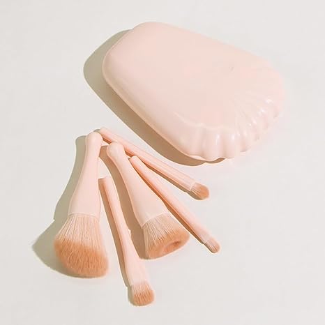 Sea Shell Makeup Brush with Mirror Set of 5