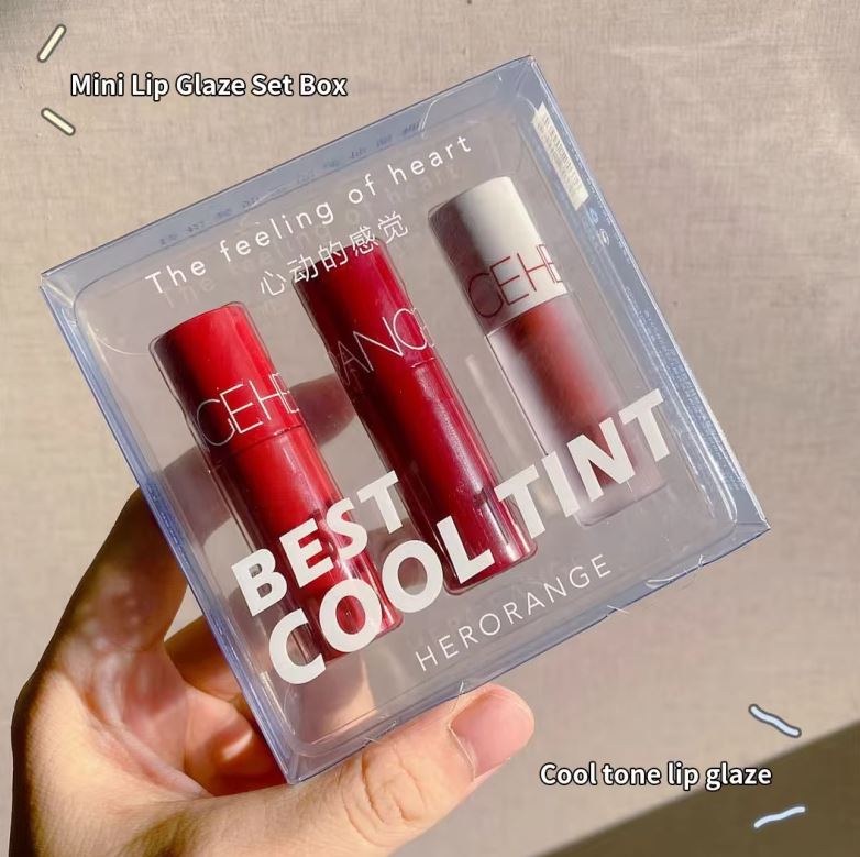 HERORANGE - Cool & Warm Matte Lip Gloss Set of 3