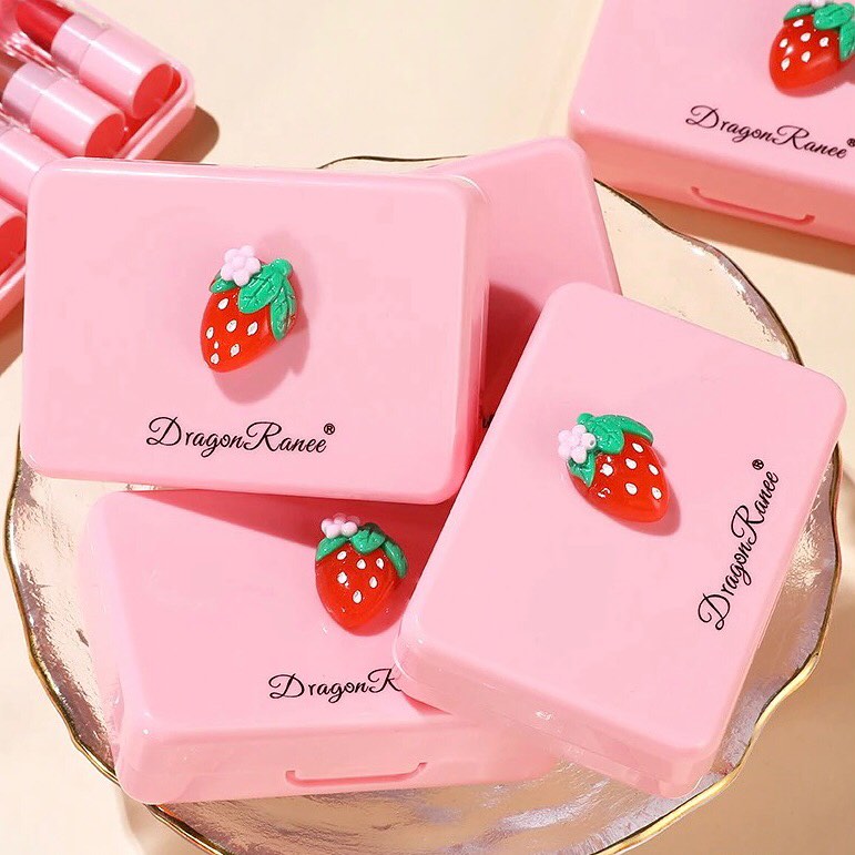Dragon Ranee - Strawberry Matte Velvet Lip Gloss Set of 5