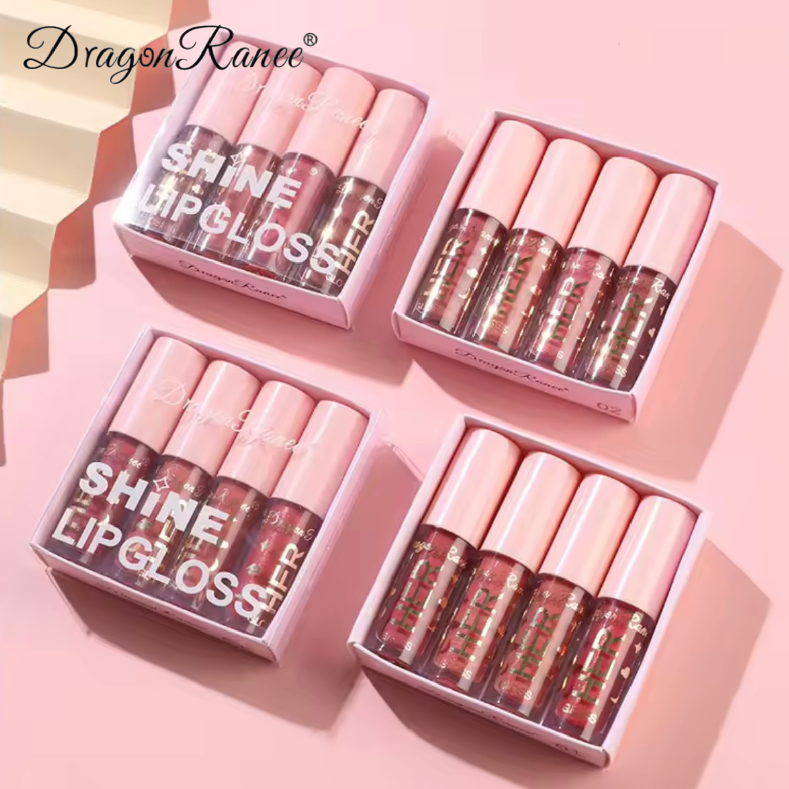 Dragon Ranee - Shine Mirror Crystal Lip Gloss Set of 6