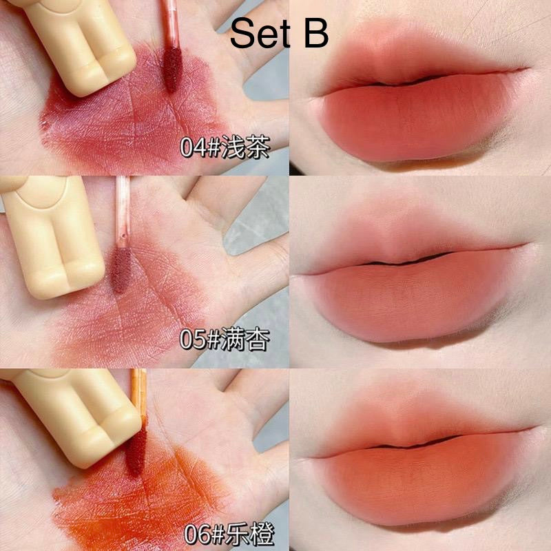 HERORANGE - Bubble Bear Keychain Lip Gloss Set of 3