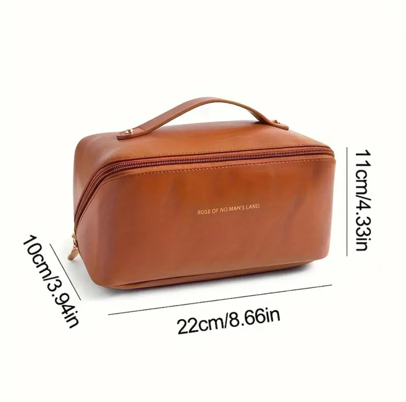 Large Capacity Travel Leather Cosmetic Pouch