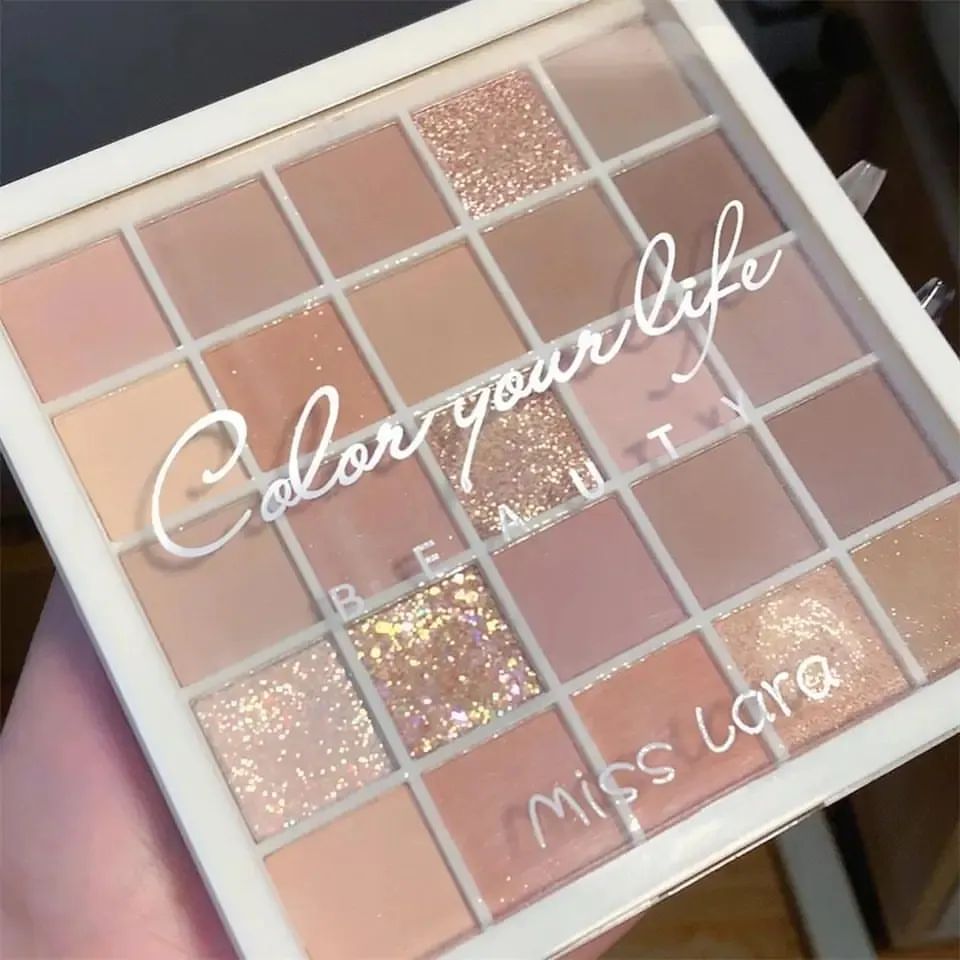 Miss Lara - 25 Colors Pearlescent Matte & Glitter Eyeshadow Palette