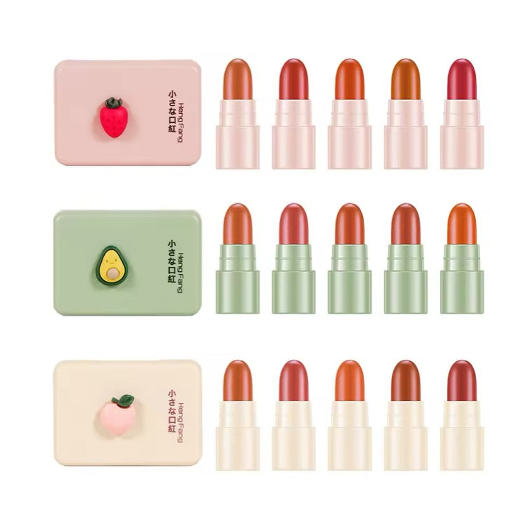 Heng Fang - Mini Fruity Matte Lipstick Set of 5