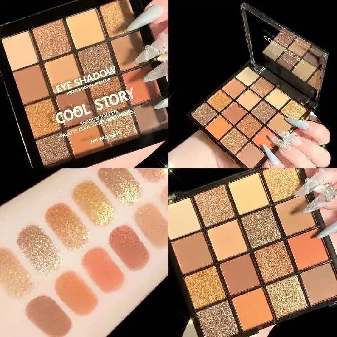 Cool Story - 16 Color Shimmer Matte Eyeshadow Palette