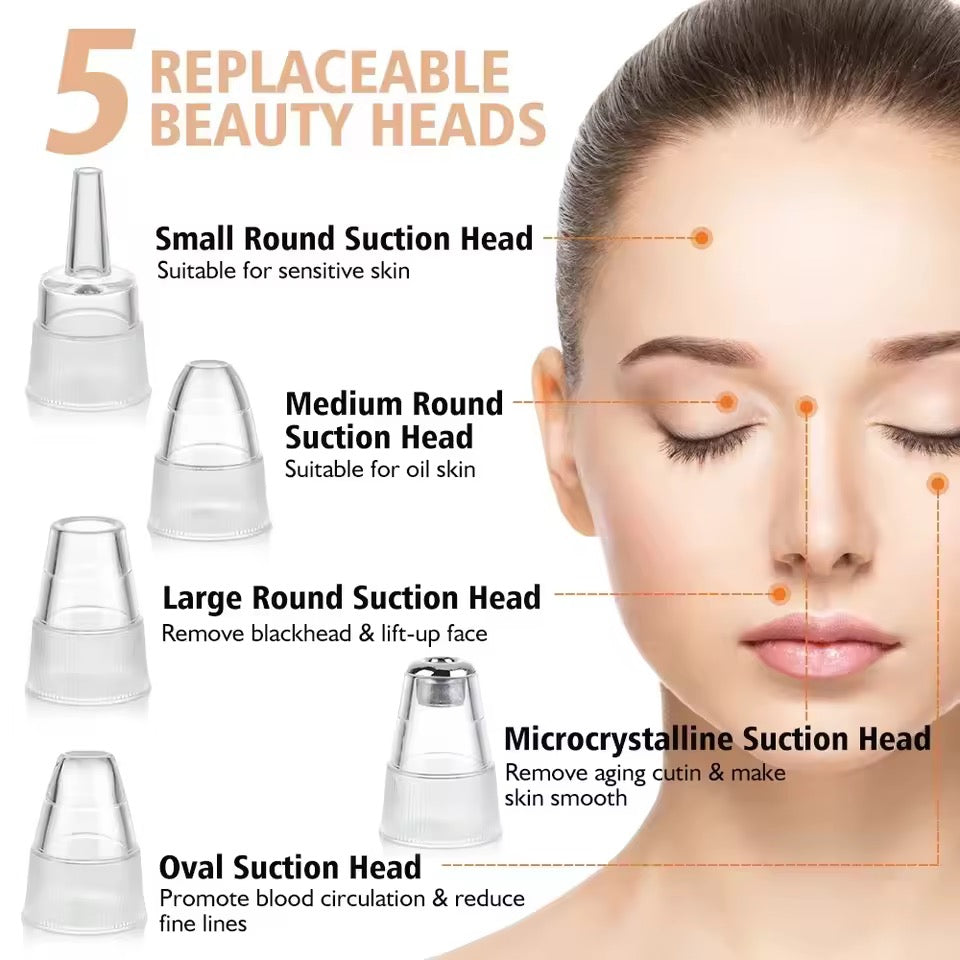 Facial Beauty - 5 in 1 Blackheads Vaccum Derma Suction