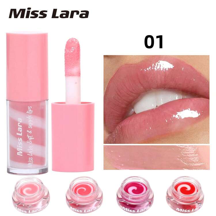 Miss Lara - 2 in 1 Moisturizing Lip Gloss & Scrub Set