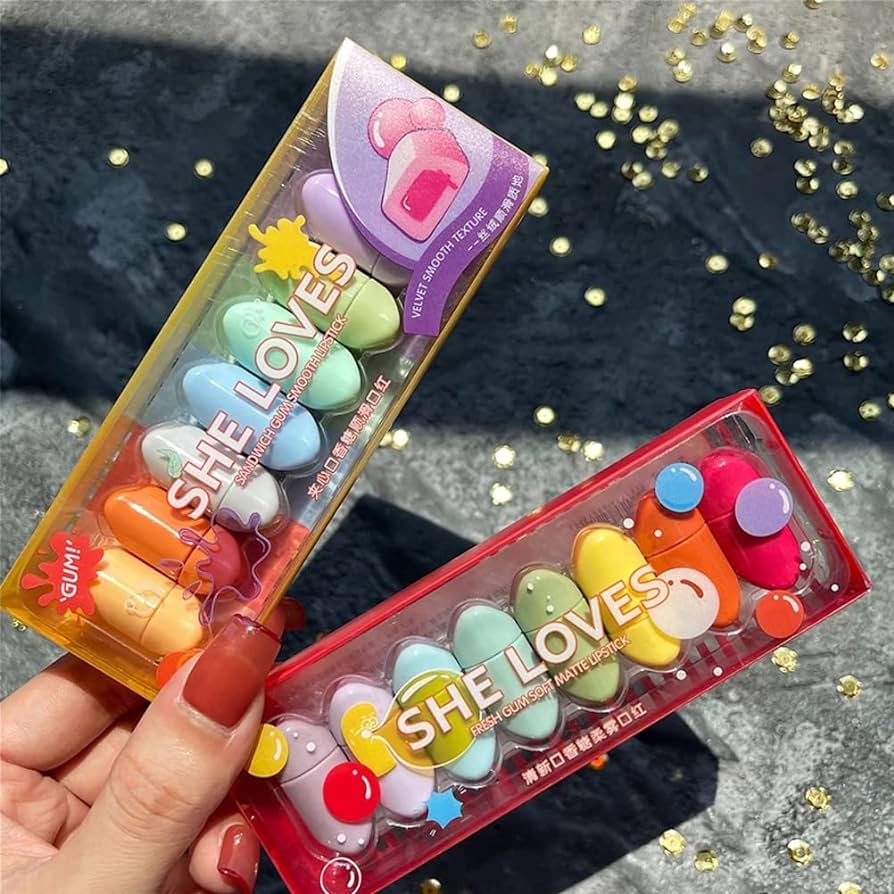She Love - Mini Bubble Gum Matte Lipsticks Set of 8