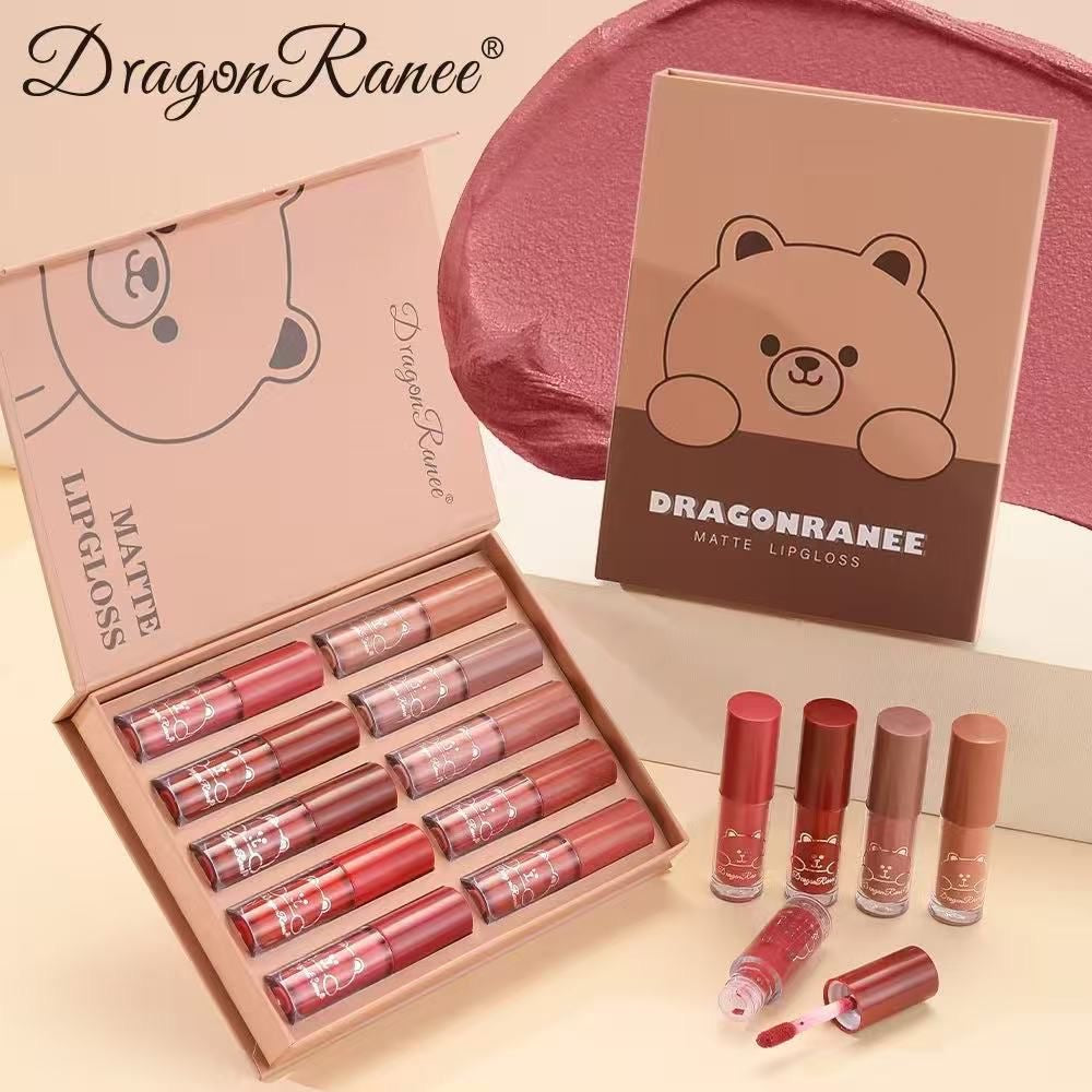 Dragon Ranee - Brown Bear Velvet Matte Lip Gloss Set of 10
