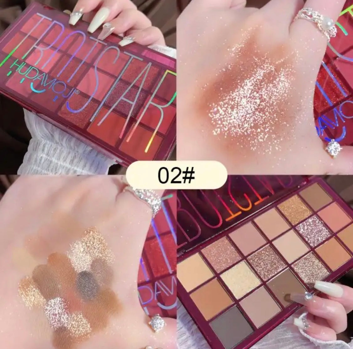 Hudamoji - 18 Color Matte & Shimmer Eyeshadow Palette