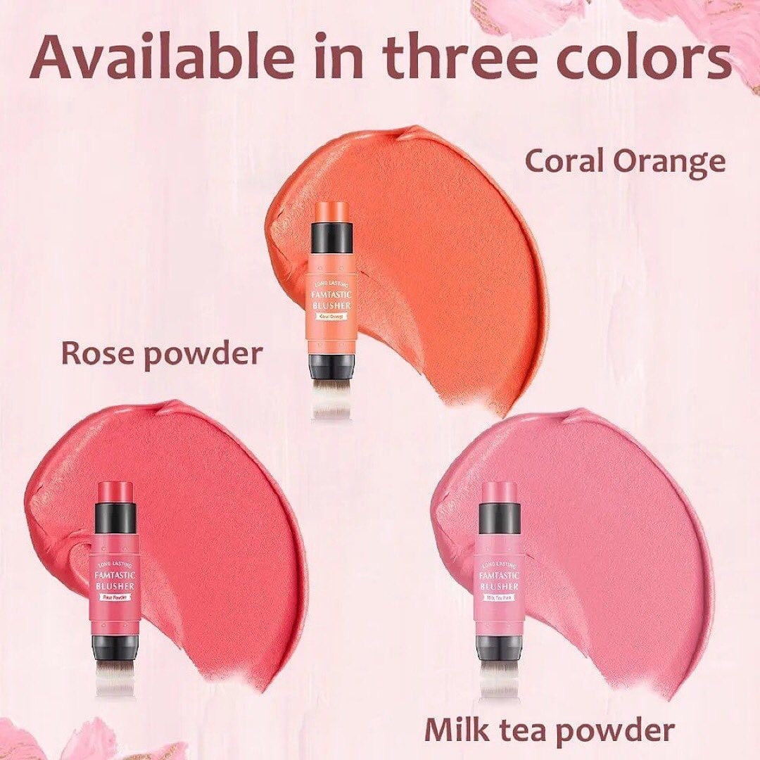 Double Sided Creamy Rouge Blush With Brush Set of 3