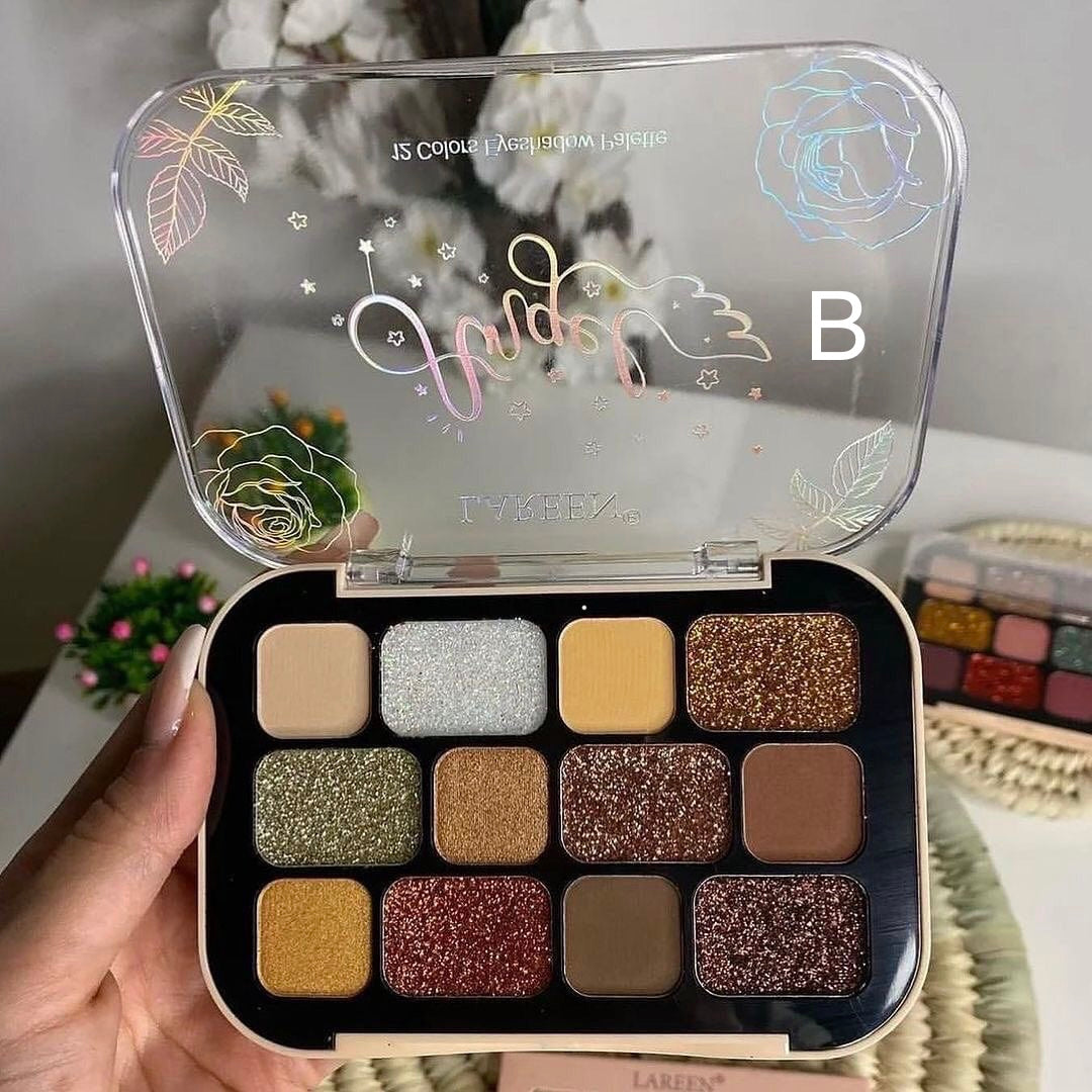 Lareen - 12 Color Matte & Glitter Eyeshadow Palette