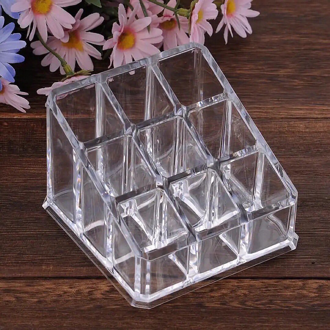 9 Grid Acrylic Lipstick Organizer