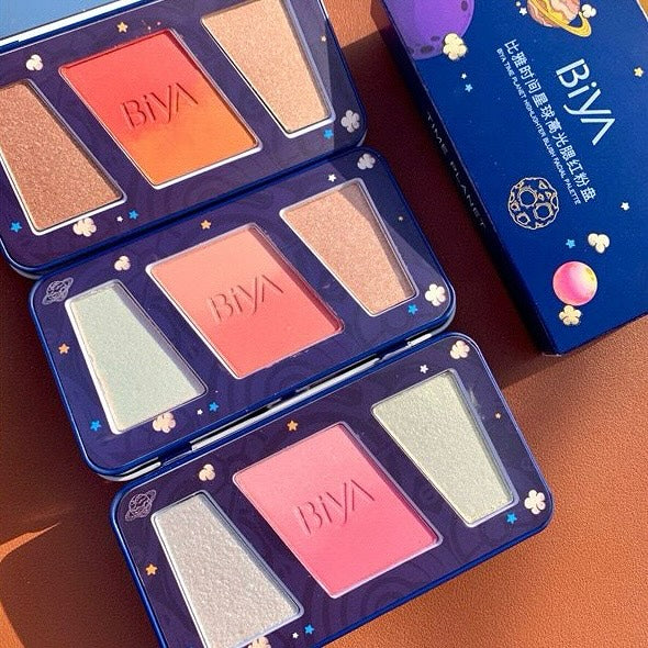 Biya - 6 Color Korean Blush & Highlighter Palette