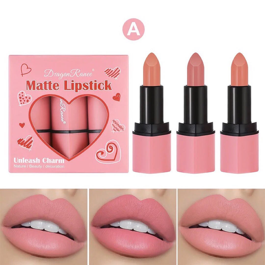 Dragon Ranee - Heart Matte Lipstick Set of 3