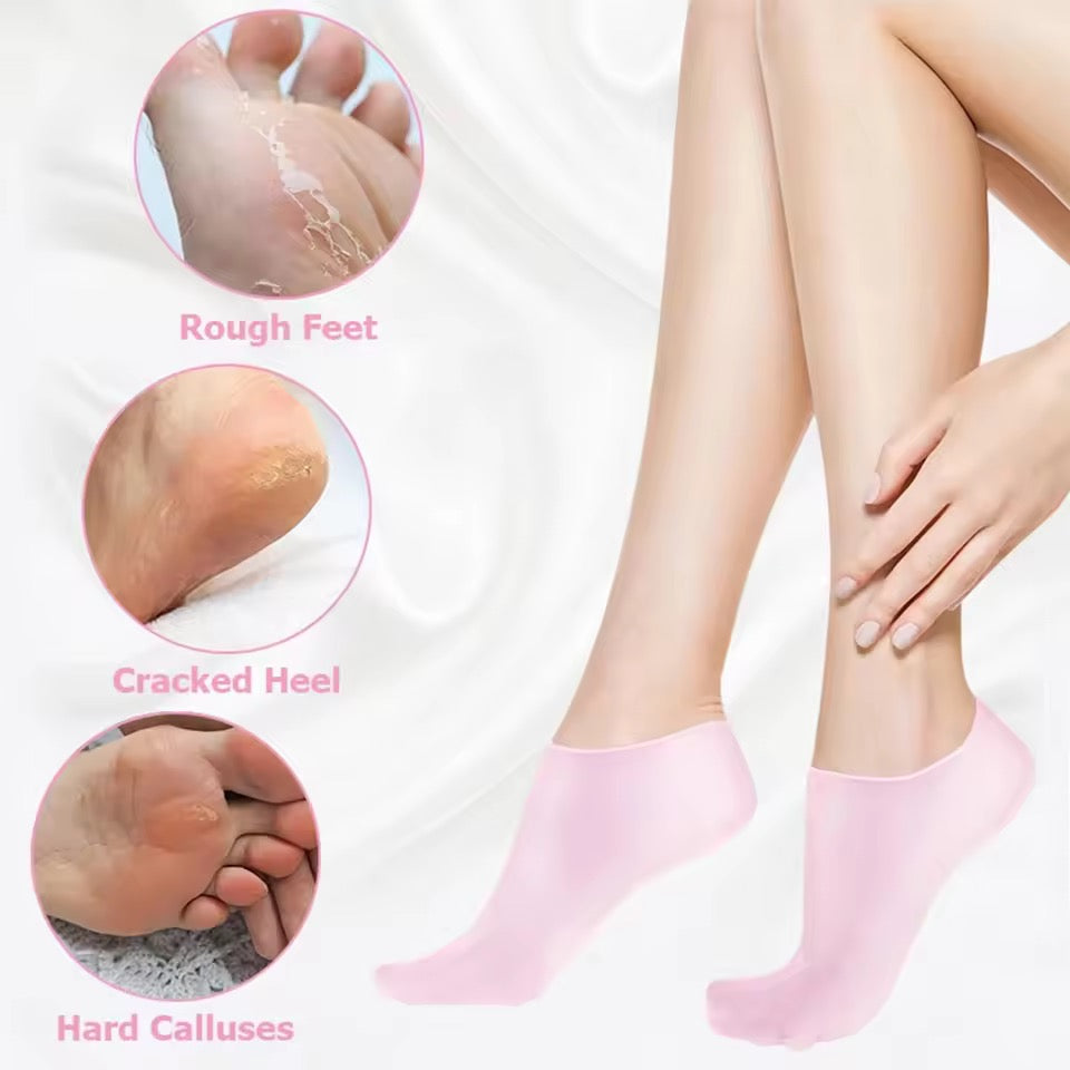 Silicone Moisturizing Pain Relief Socks Set of 2