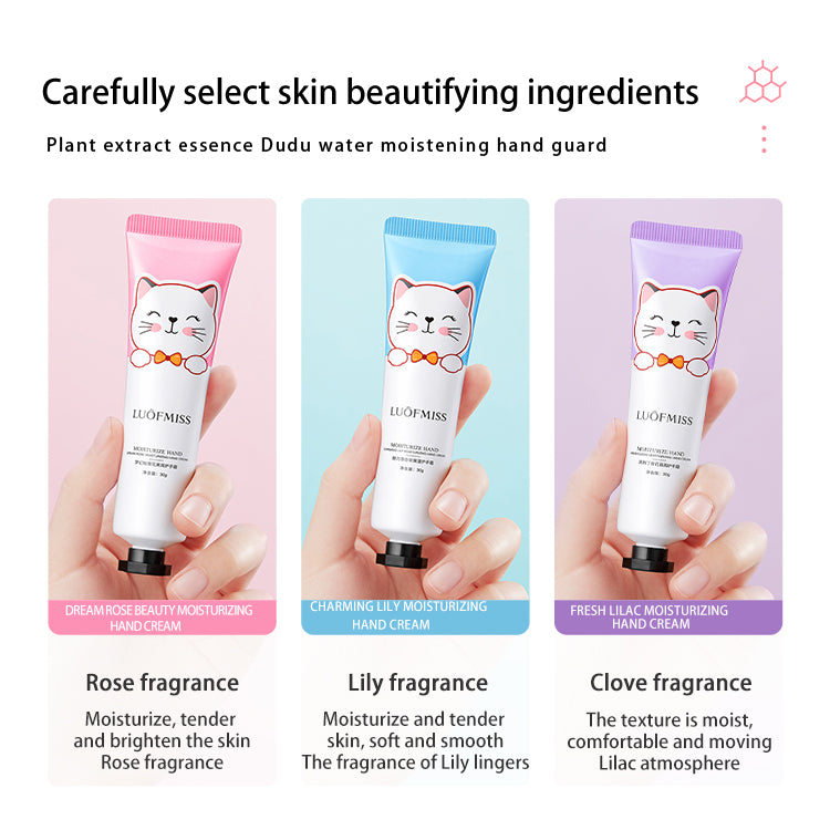 LUOF MISS - Cute Moisturizing Cat Hand Cream Set of 5