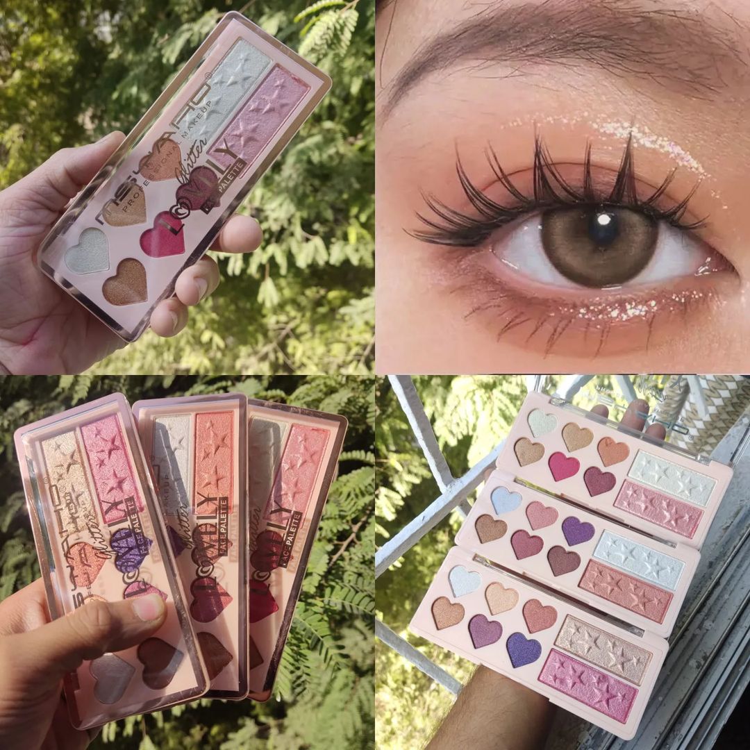 8 Color Heart Eyeshadow & Highlighter Palette