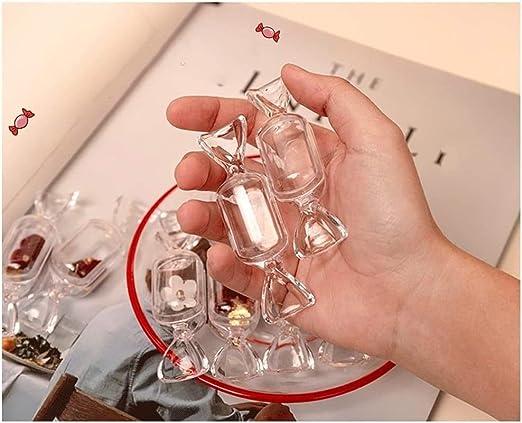 10pcs Creative Transparent Candy Shape Mini Jewelry Box