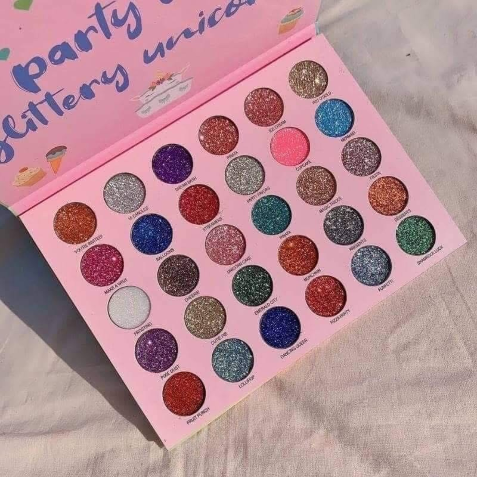 30 Color Unicorn Monochrome Glitter Eyeshadow Palette