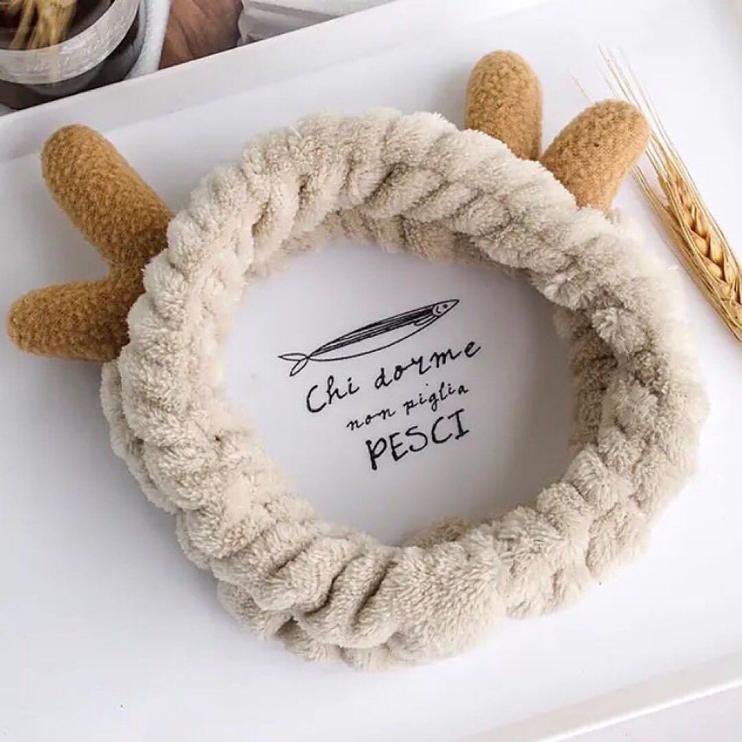 Christmas Deer Horn Furr Head Band