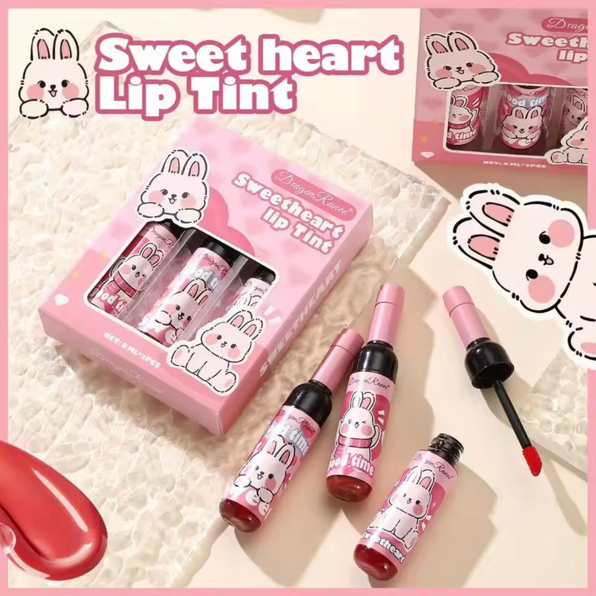 Dragon Ranee - Sweetheart Wine Shaped Lip Tint Set of 3