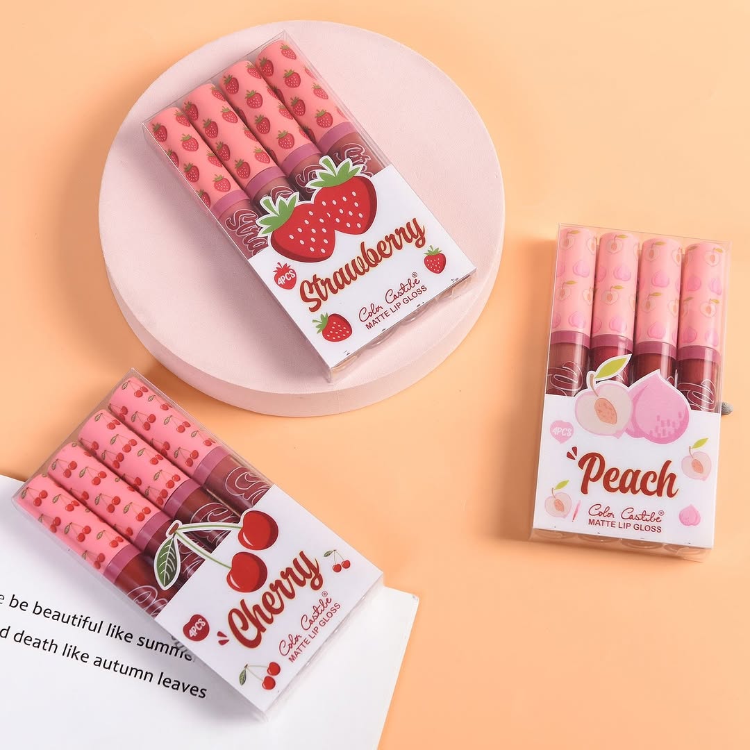 Color Castle - Fruity Matte Lip Gloss Set of 4