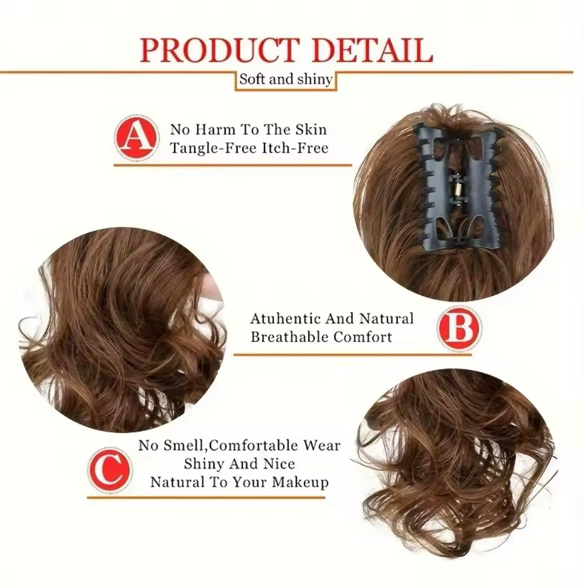 Black Claw Clip Ponytail Hair Extensions