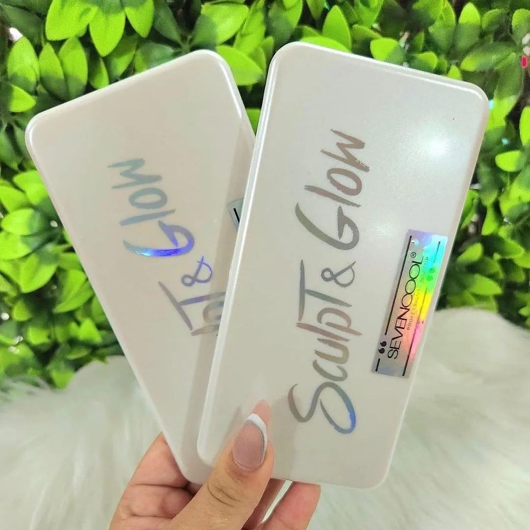 3 Color Sculpt & Glow Highlighter Palette Powder Girls Eyeshadow Glitter Pearlescent Kit