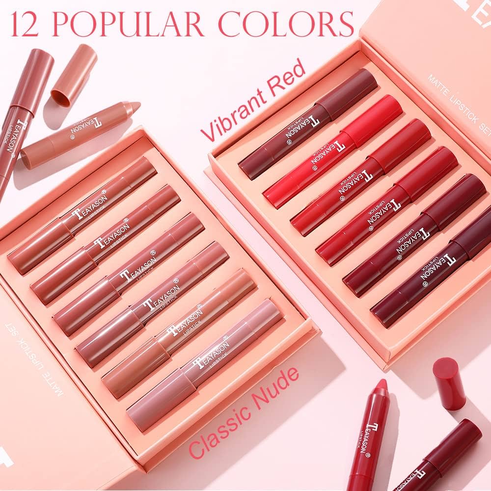 Teayason - Creamy Matte Crayons Lipsticks Set of 6