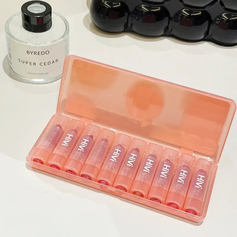 Hivi - Peach Mist Color Matte Lipstick Set of 10