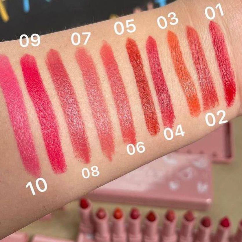 Dragon Ranee - Mini Fruity Lipstick Set of 10