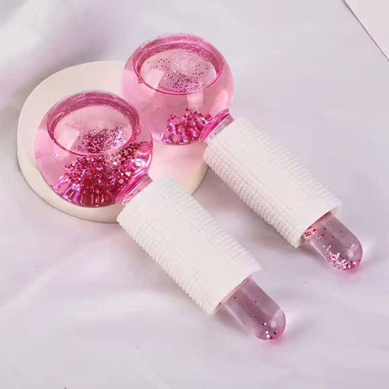 Crystal Ball Ice Globes Facial Massager Set of 2