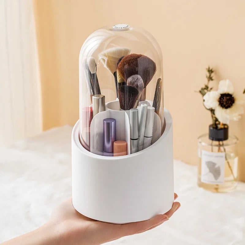 360 Rotating Makeup Brush Organizer