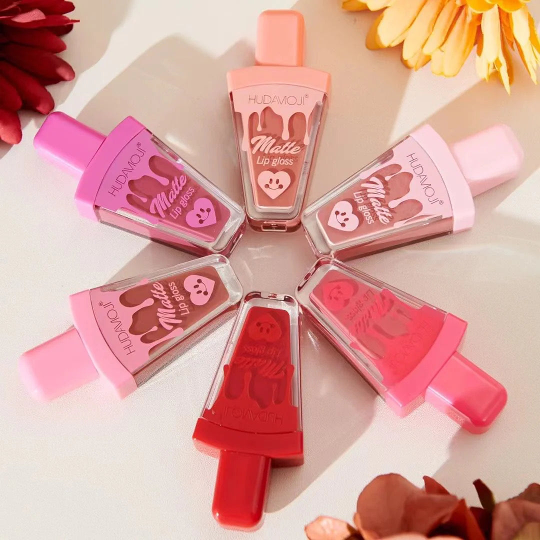 Hudamoji - Ice Cream Matte Lip Gloss Set of 6