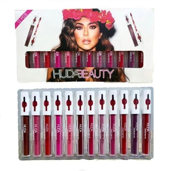 Huda Beauty - Liquid Matte Lip Gloss Set of 12