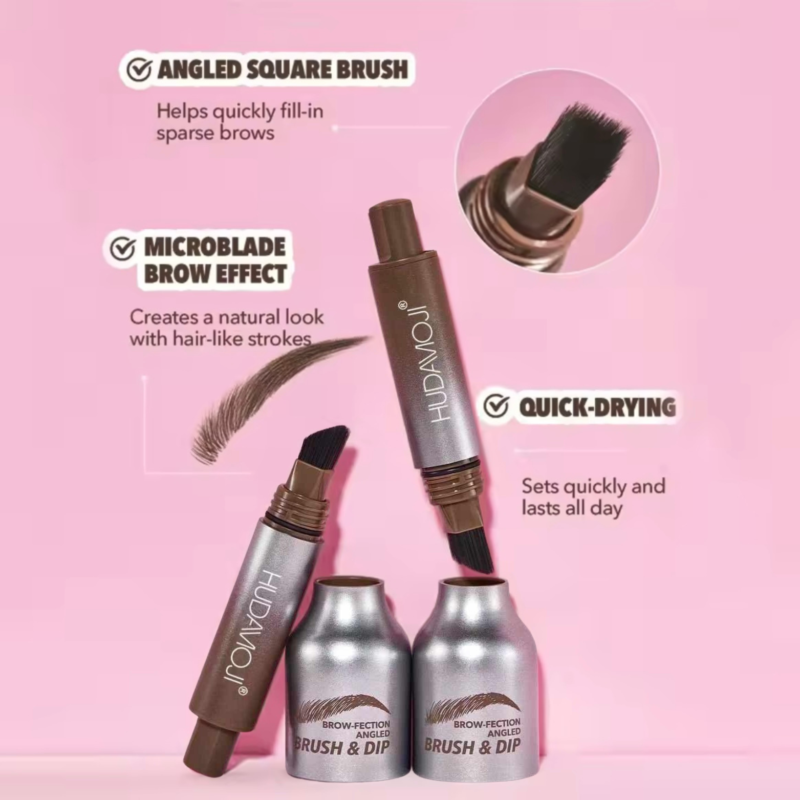 Hudamoji - Micro Fork Instant Eyebrow Definer