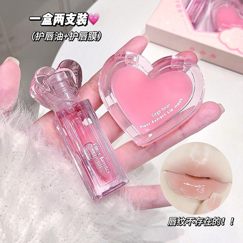 Gege Bear - Plant Extract Heart Lip Care Set of 2