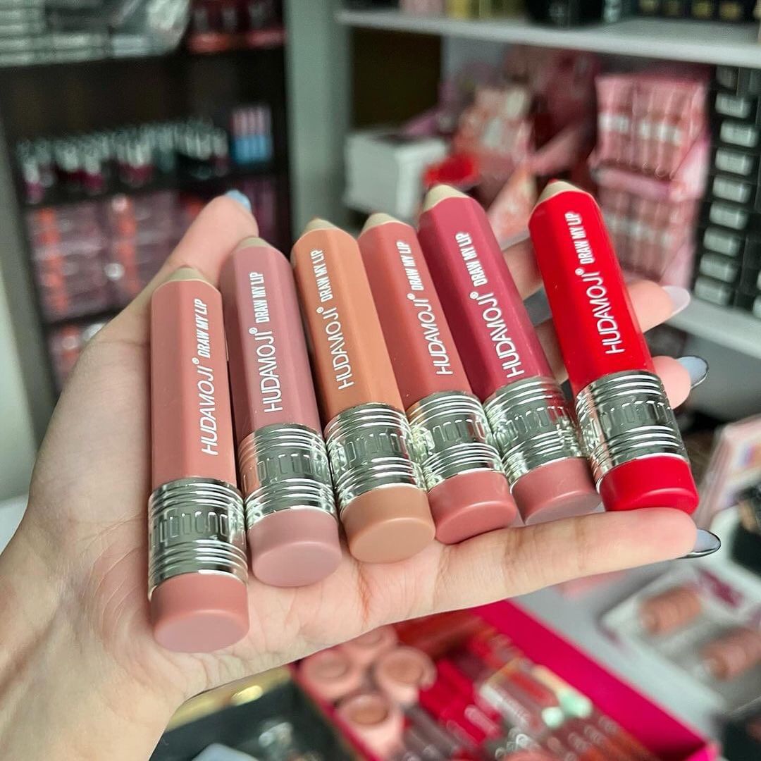 Hudamoji - Draw My Lip Pencil Lip Gloss Set of 6
