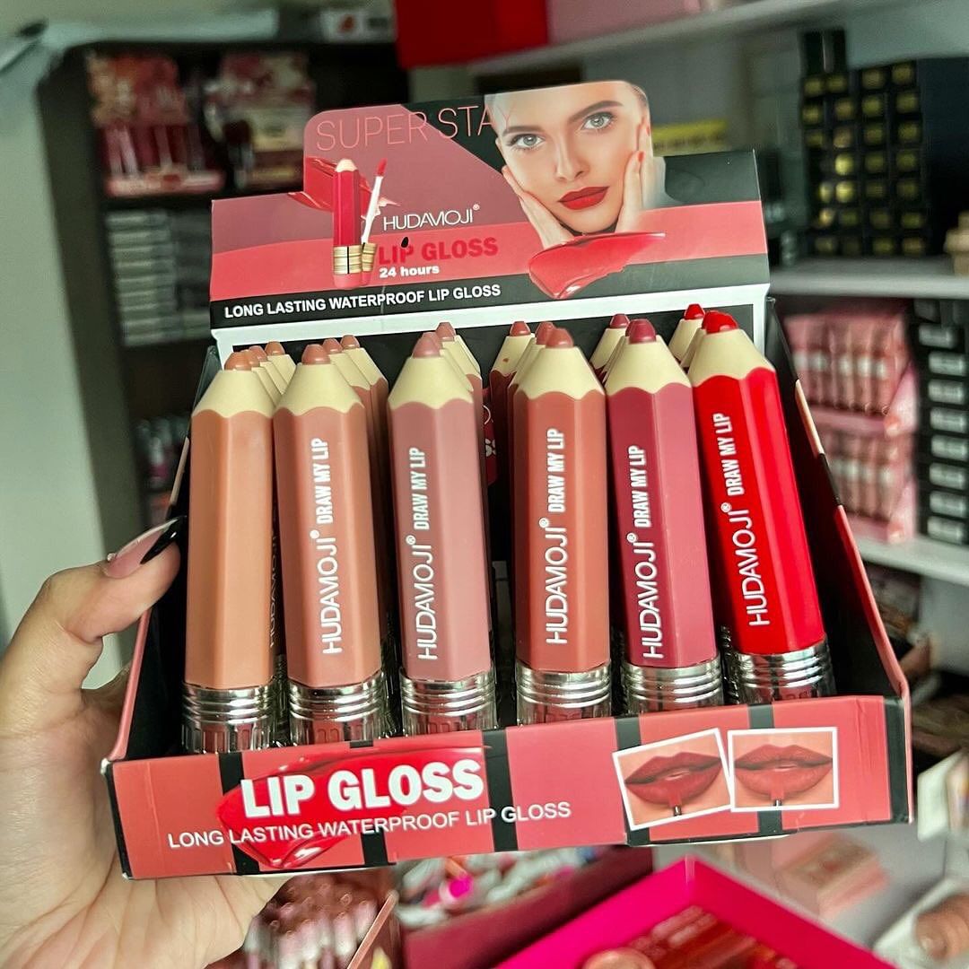 Hudamoji - Draw My Lip Pencil Lip Gloss Set of 6