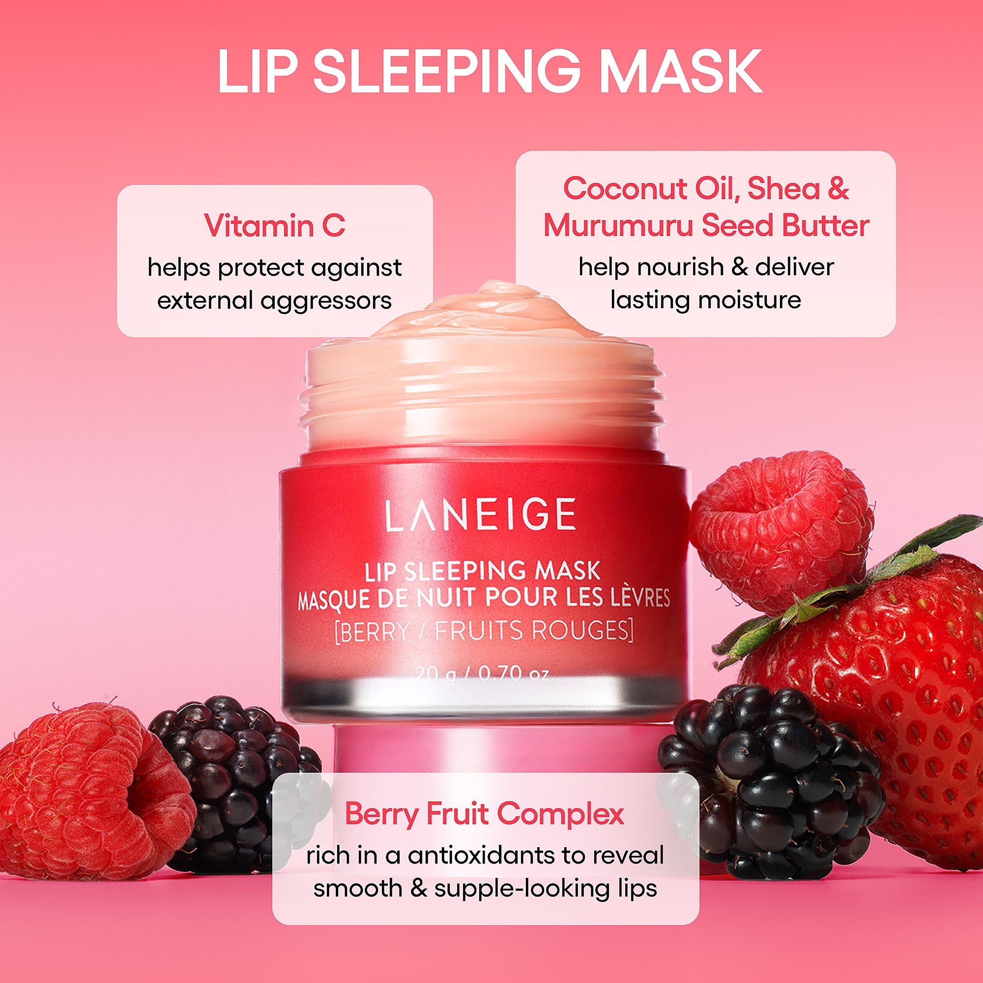 Laneige - Berry Lip Sleeping Mask - 20g
