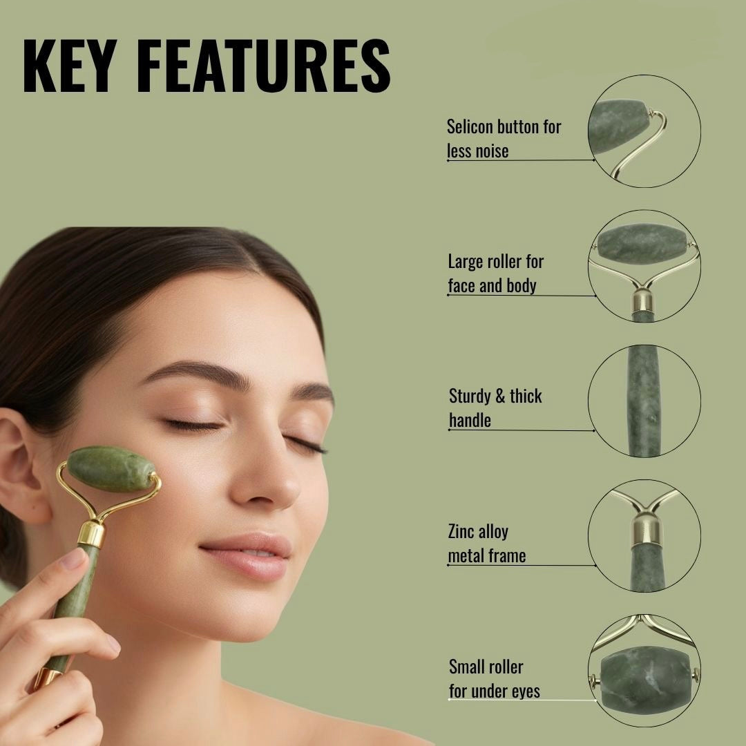 Facial Beauty - Jade Roller Natural Massager Tool