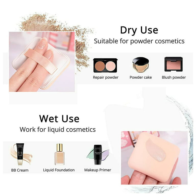 3pcs Finger Makeup Sponge Smooth Powder Cosmetic Puff