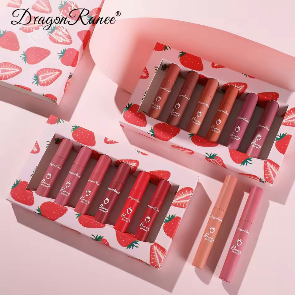 Dragon Ranee - Berry Mousse Matte Lip Gloss Set of 6